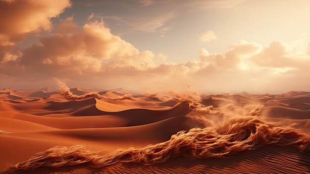 On the eve of a sandstorm in the desert