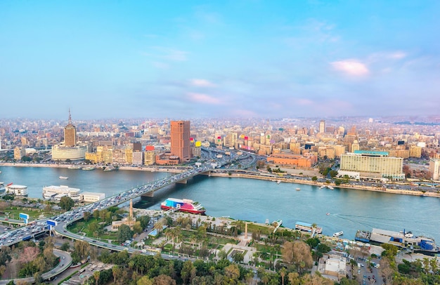 Evening in Cairo, view from above. Egypt