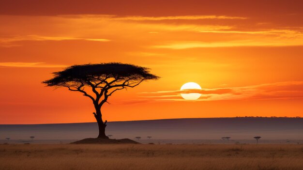 写真 サバンナ の 夕方 の 魅力