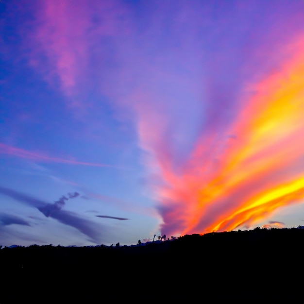 夕方の空の色