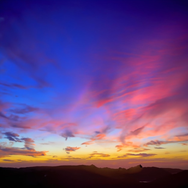 夕方の空の色