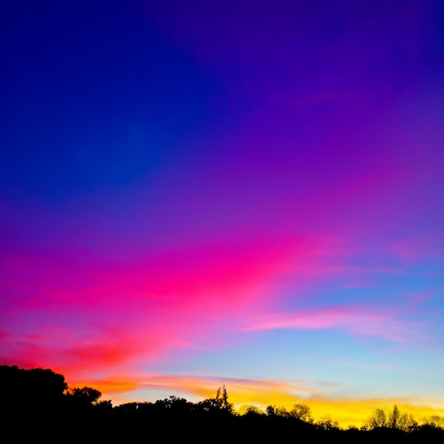 вечернее цветовое небо
