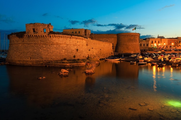 Evening Gallipoli Castle Puglia Italy