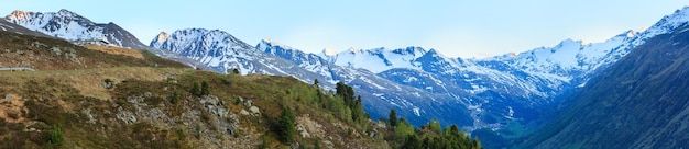 Serata paesaggio di montagna passo del rombo austria