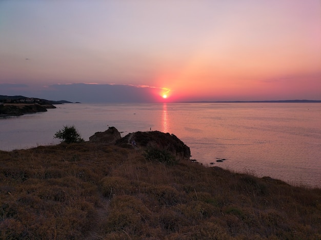 Evening sea view sunset