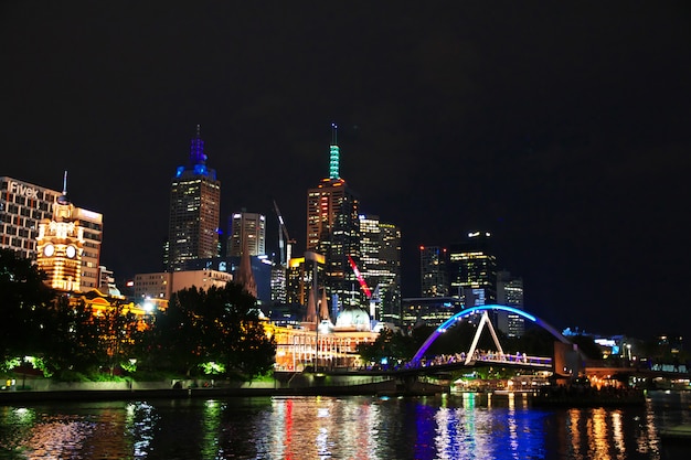 Evening on the waterfront in Melbourne