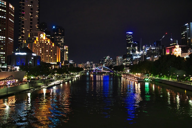 Evening on the waterfront in Melbourne