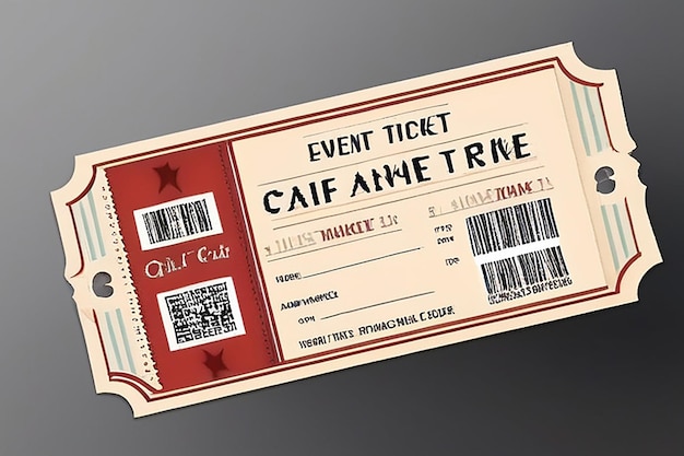 Photo event ticket template