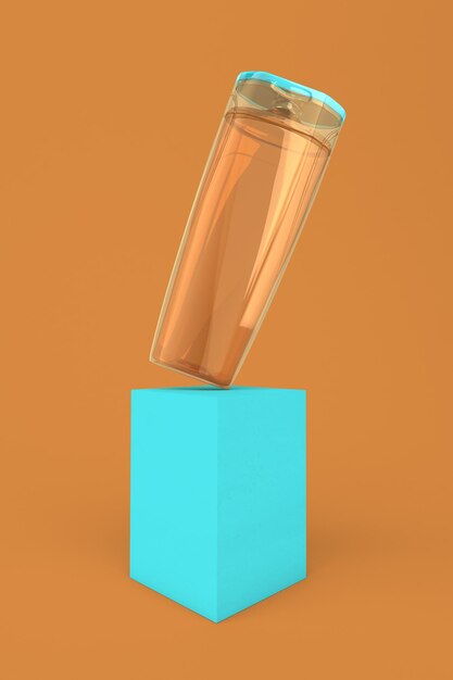 Evenwichtige shampoo voorzijde op oranje achtergrond