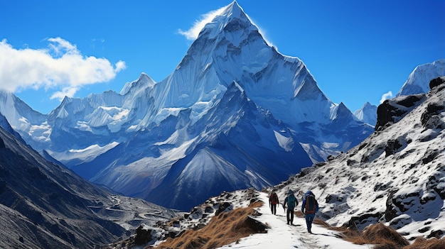 everest trek HD wallpaper photographic image