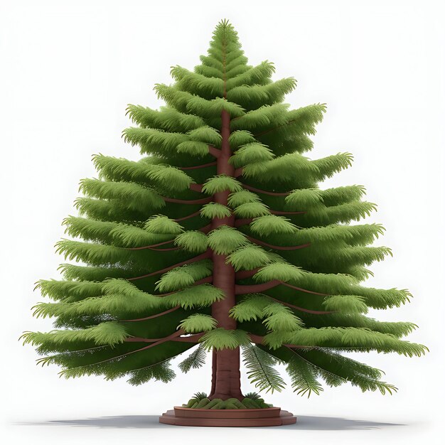 Evergreen Pine Tree staat hoog te midden van de tijdloze schoonheid van de natuur gegenereerd door AI
