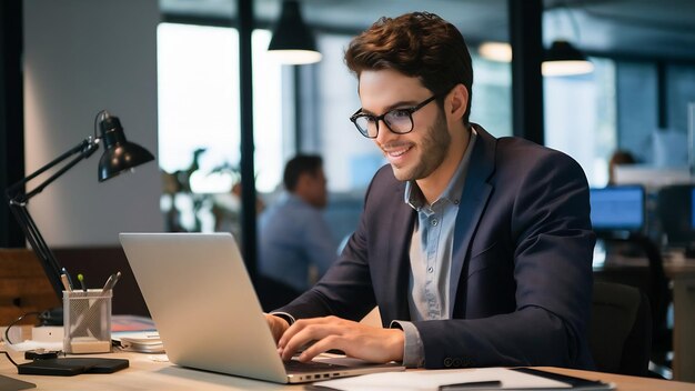 Every day is an opportunity to be great shot of a young businessman using a laptop in an office at