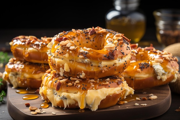 Everything Bagels with SunDried Tomato Cream Cheese Mediterranean Twist