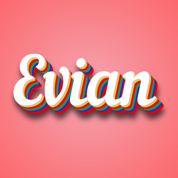 Foto effetto di testo evian foto immagine cool