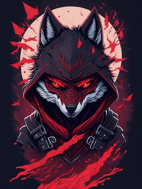 Evil_ninja_wolfmagic_tshirt
