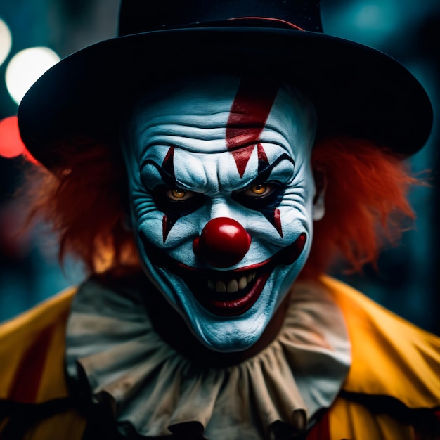 Photo evil sinister clown scary evil