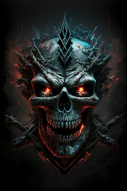 evil skull