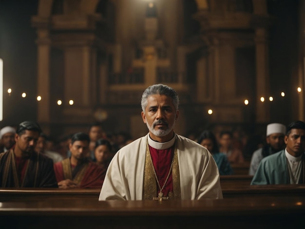 Photo an evocative image capturing the essence of diverse religious traditions and spiritual harmony