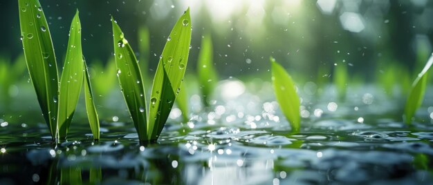 evolution of grass planting seed to full growth by pond in 8k uhd