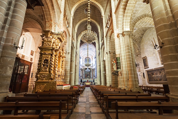 EVORA, PORTUGAL - JULY 15: The Cathedral of Evora (Se de Evora) interior on July 15, 2014 in Evora, Portugal