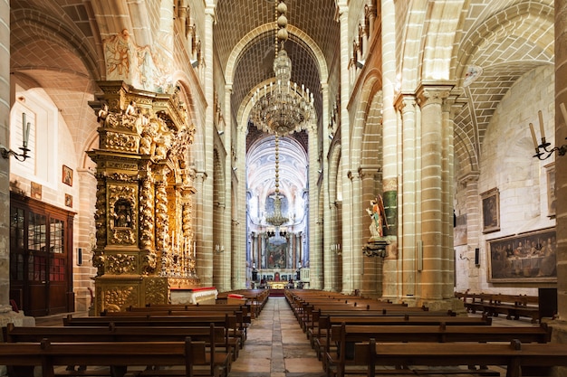 EVORA, PORTUGAL - JULY 15: The Cathedral of Evora (Se de Evora) interior on July 15, 2014 in Evora, Portugal