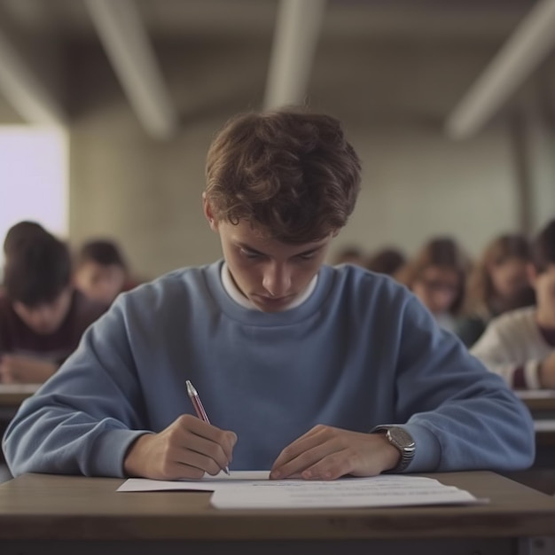 Exam at school Students taking education Generative AI