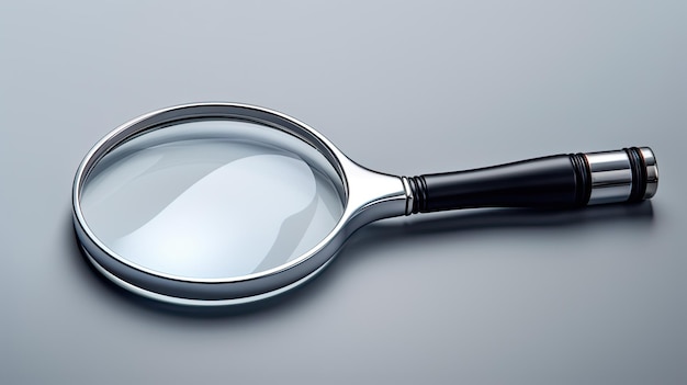 Examination magnifying glass gray