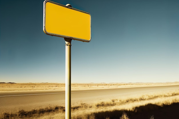 An example of a blank signpost in a rural area