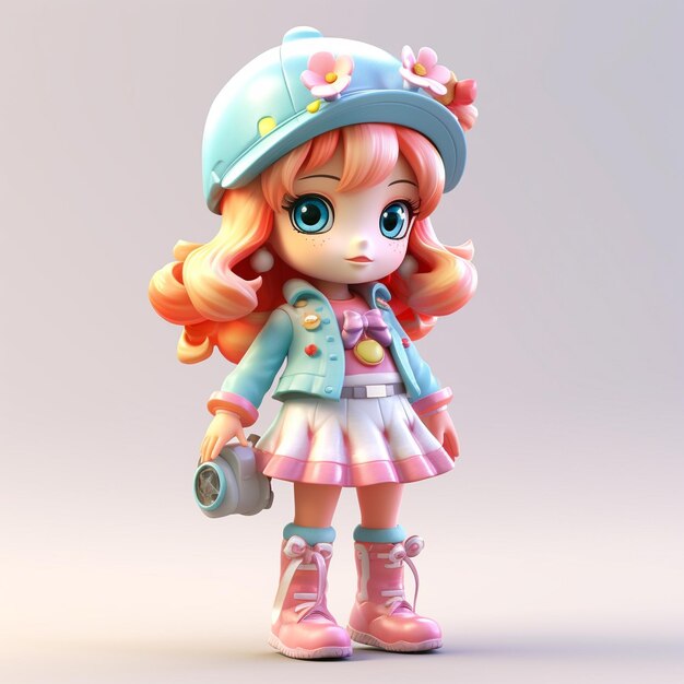 Photo example of cute character model