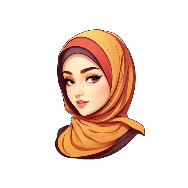 Photo example of a logo of a woman's head wearing a hijab