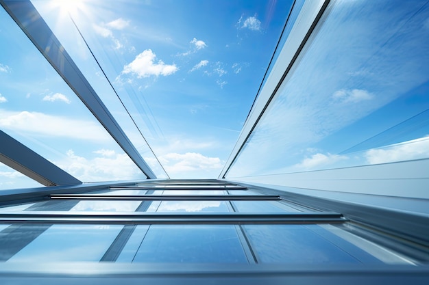 An example of a modern skylight window on a roof