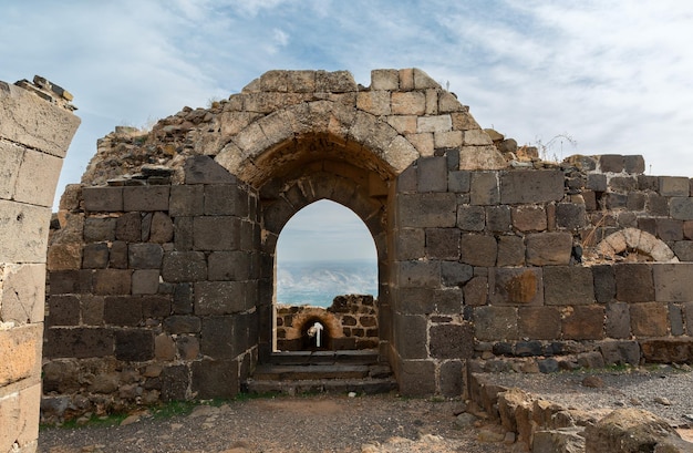 Excavations of the ancient Crusader fortress in Israel