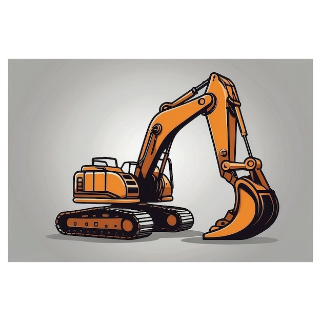 Excavator icon illustration design image