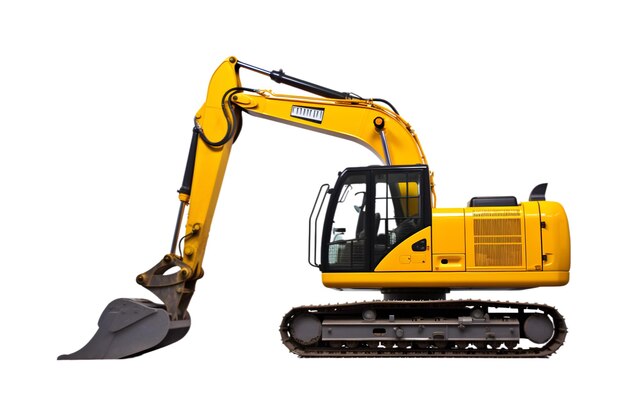 Excavator isolated on a transparent background