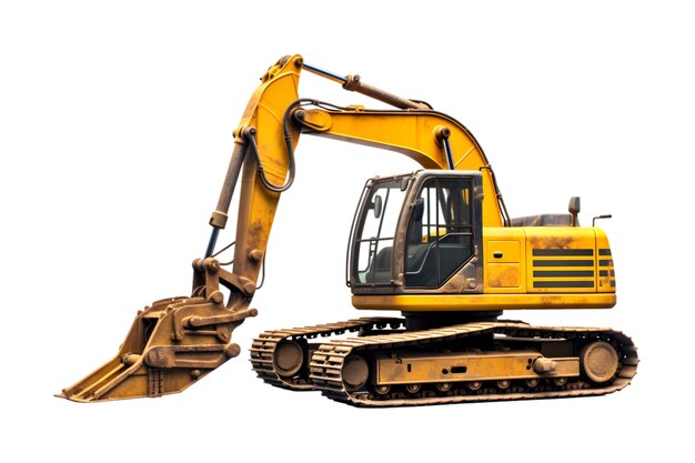 Excavator isolated on a transparent background