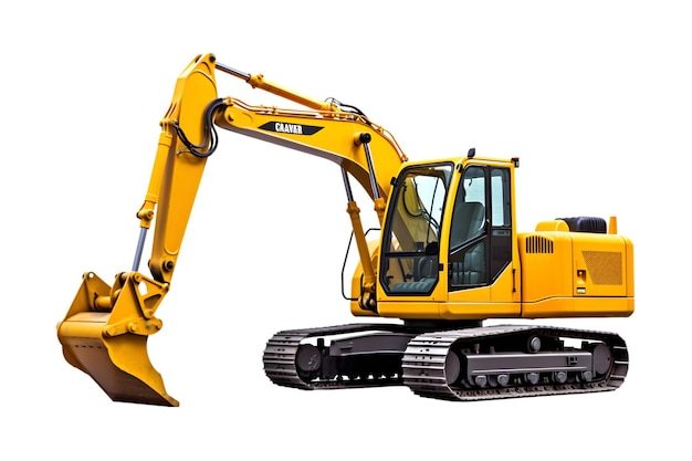 Excavator isolated on a transparent background