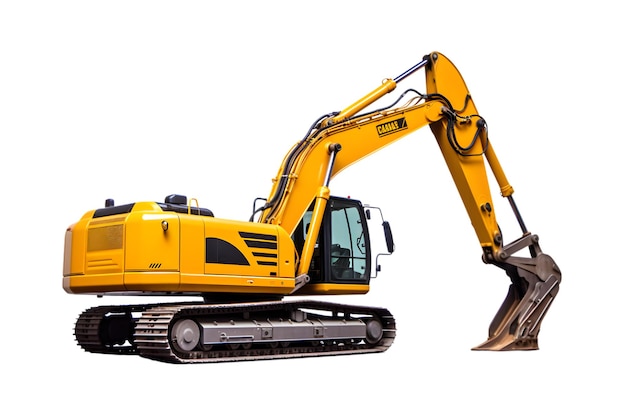 Excavator isolated on a transparent background