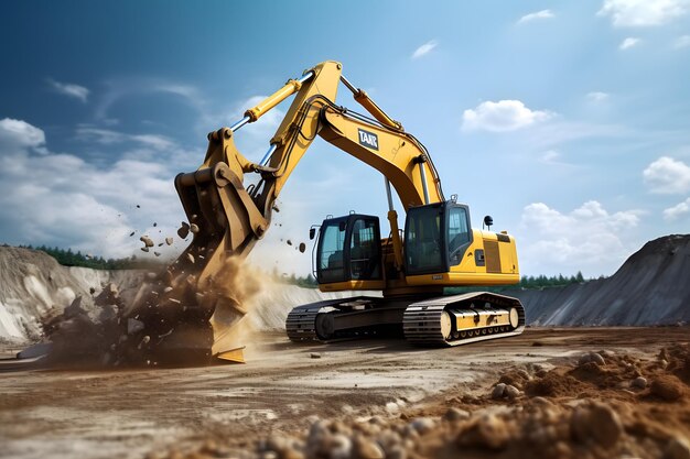 excavator silhouette excavating construction machinery construction site equipment construction vehi