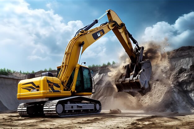 excavator silhouette excavating construction machinery construction site equipment construction vehi