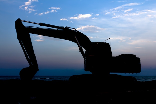  Excavator silhouette