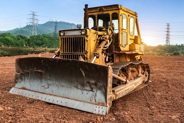 Excavator at the site