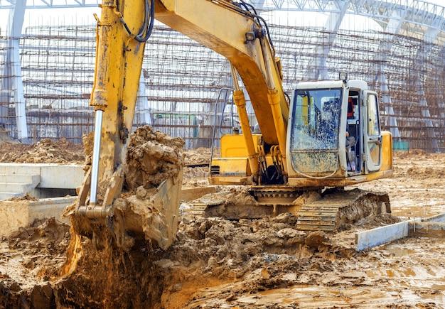 Excavator at work