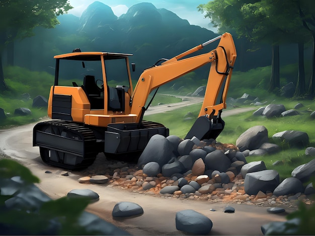 excavator at work