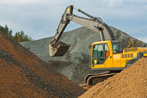 Excavator in work