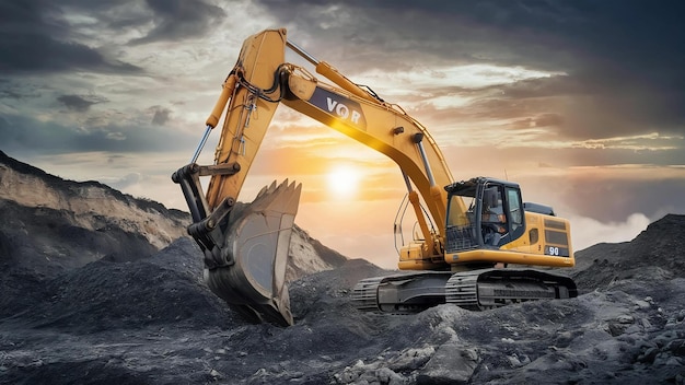 Excavator at work