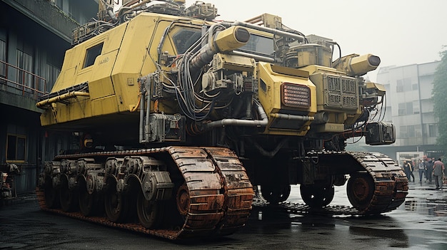 Excavator working on a construction site Heavy duty construction equipment