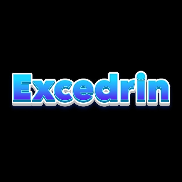 Excedrin типография 3D дизайн милый текст слово крутой фон фото jpg