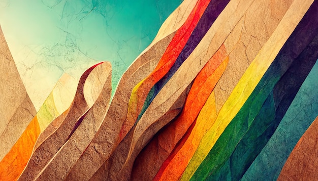 Excellent 3D art Diversity and pride wallpaper background illustration Generative Ai