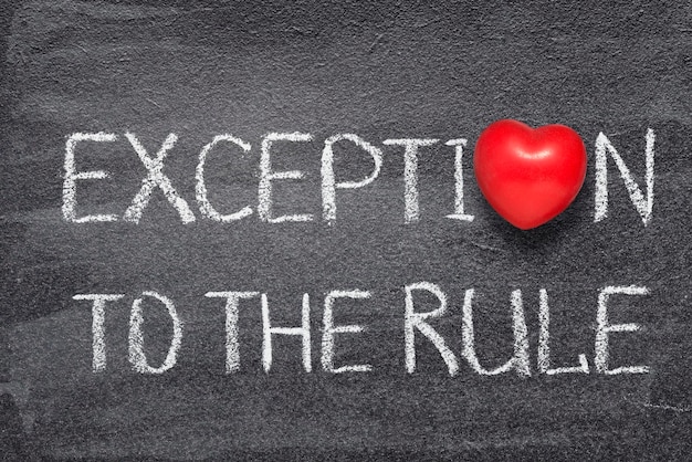 Exception to the rule heart