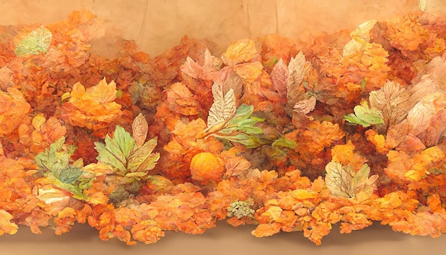 Exceptional Autumn display podium decoration background with orange leaves trees gift box product display mock up Generative Ai